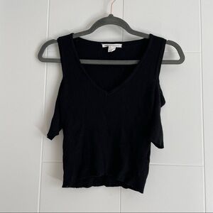 3/$25 Cropped Cold Shoulder Knit top